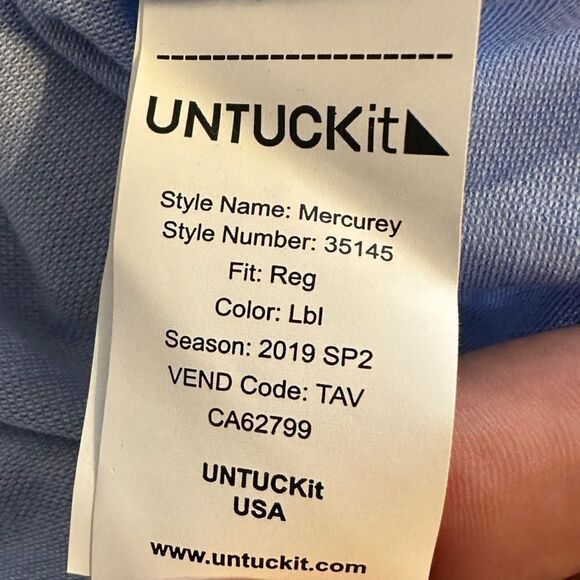 UNTUCKit XXXL Blue Mercury Long Sleeve Luxury Shirt - Picture 5 of 7